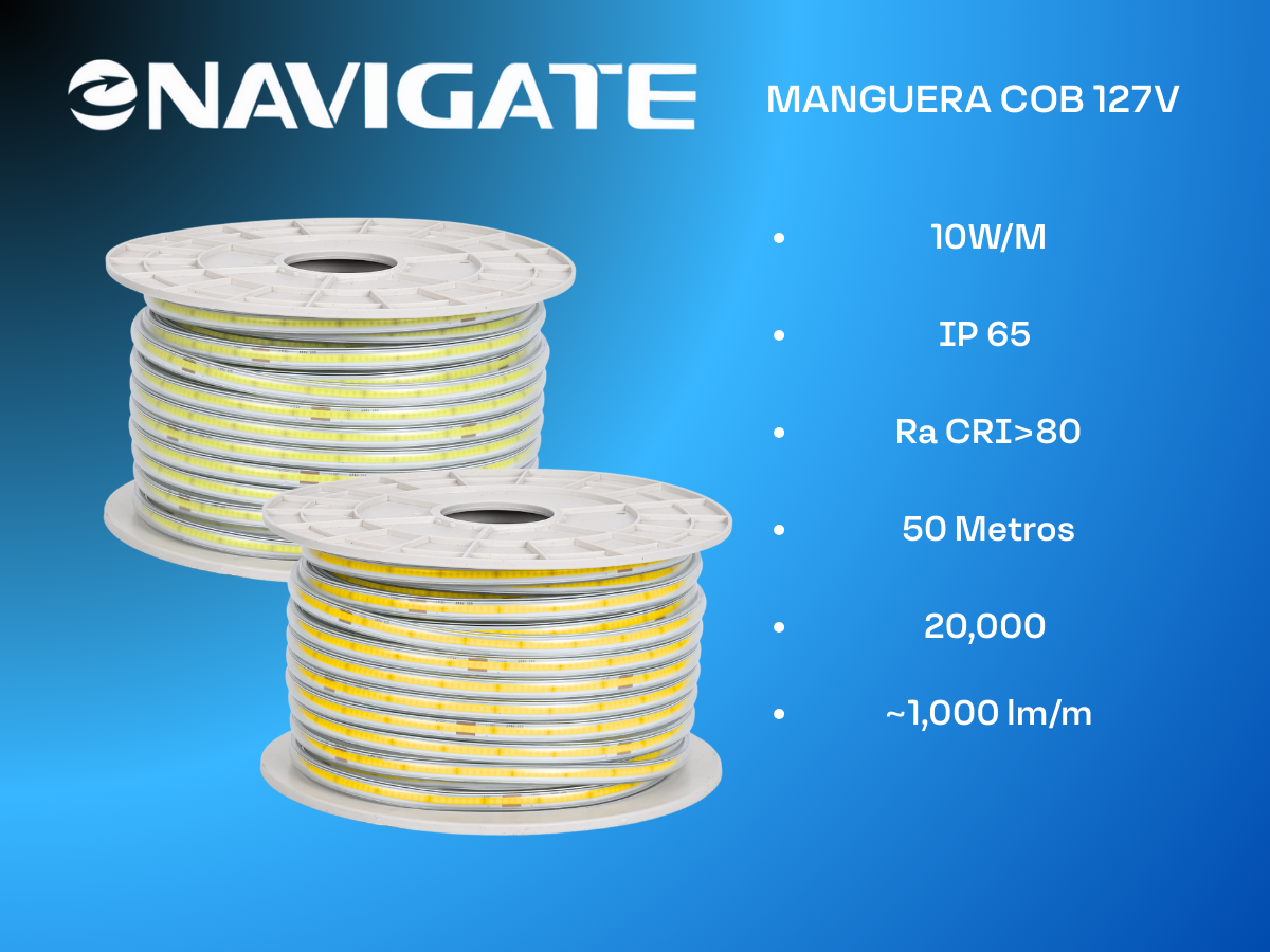 Manguera LED COB Slim 127 Voltas 50 Metros