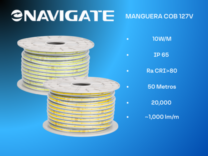 Manguera LED COB Slim 127 Voltas 50 Metros